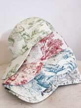 Load image into Gallery viewer, Cappellino sartoriale Toile de Jouy azzurro