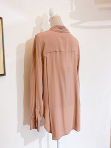 Camicia over seta cipria