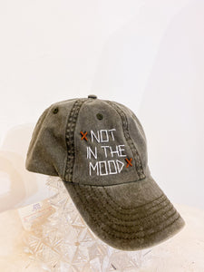 Baseball cap: Not in the mood.