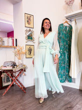 Carica l'immagine nel visualizzatore di Gallery, Abito lungo chiffon menta - Taglia 42