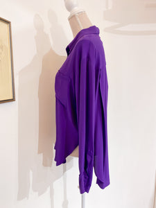 Camicia over seta viola