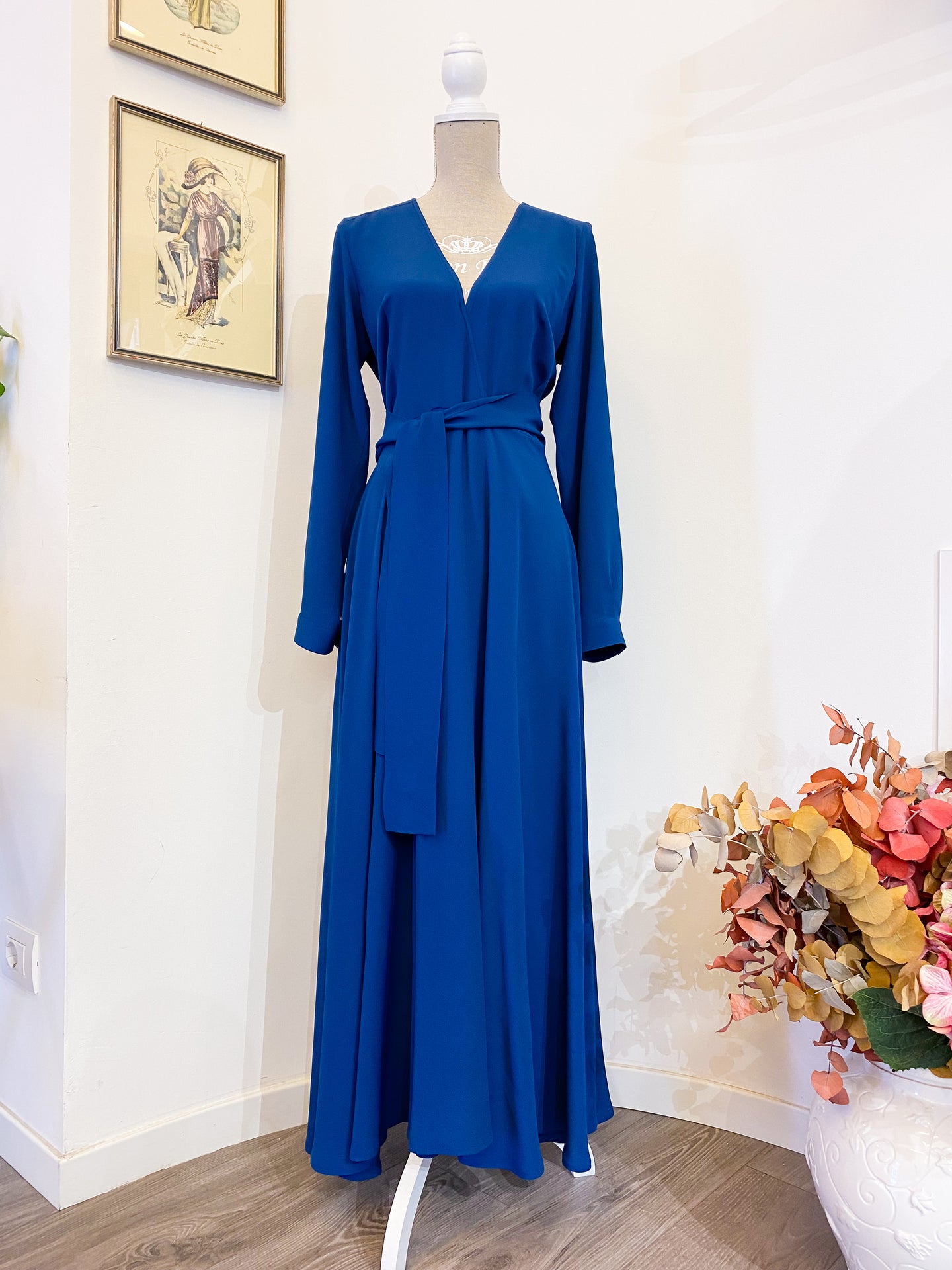 Abito blu pavone - Taglia 44