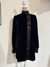 Carica l&#39;immagine nel visualizzatore di Gallery, Abito velluto blu - Taglia 44