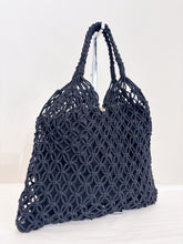 Load image into Gallery viewer, Borsa macramè nero