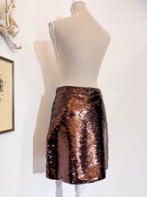 Carica l'immagine nel visualizzatore di Gallery, Minigonna Paillettes marrone Marella - Taglia M