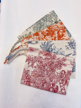 Load image into Gallery viewer, Pink Toile de Jouy clutch bag