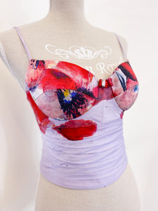 Bustier papaveri - Taglia S