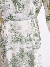 Carica l&#39;immagine nel visualizzatore di Gallery, Chemisier Toile de Jouy verde