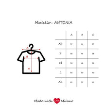 Load image into Gallery viewer, Antonia Tshirt - Regular - Red heart button.