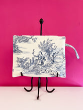 Load image into Gallery viewer, Toile de Jouy denim clutch bag