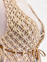 Load image into Gallery viewer, Gilet macramè crop