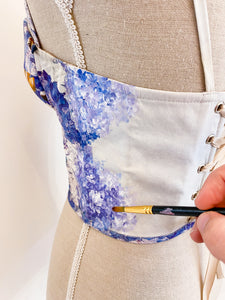 Bustier ortensie viola - Taglia S