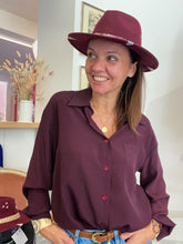 Load image into Gallery viewer, Camicia over seta bordeaux