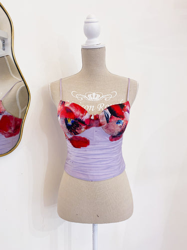 Bustier papaveri - Taglia S