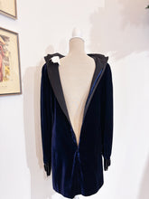 Carica l&#39;immagine nel visualizzatore di Gallery, Abito velluto blu - Taglia 44