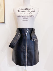 Leather mini skirt - Size 40