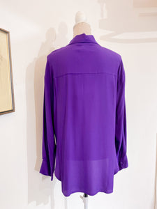 Camicia over seta viola