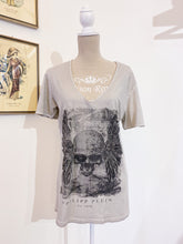 Load image into Gallery viewer, Skull Tshirt with crystals - Size XL