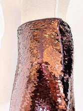 Carica l'immagine nel visualizzatore di Gallery, Minigonna Paillettes marrone Marella - Taglia M