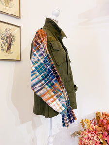 Plaid Sleeve Jacket - One size fits all