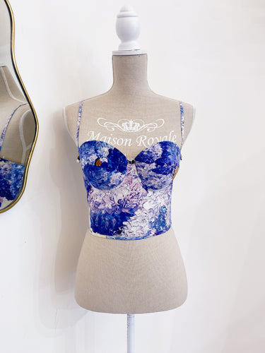 Bustier ortensie viola - Taglia S