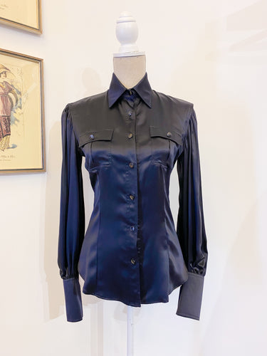 Camicia in raso di seta - Taglia 40