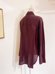 Camicia over seta bordeaux