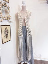 Load image into Gallery viewer, Gilet macrame frange