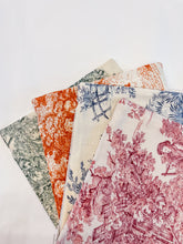 Load image into Gallery viewer, Toile de Jouy denim clutch bag