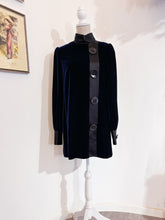 Carica l&#39;immagine nel visualizzatore di Gallery, Abito velluto blu - Taglia 44