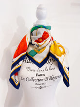 Carica l&#39;immagine nel visualizzatore di Gallery, Foulard vintage  90•90 cm