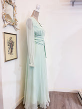 Carica l'immagine nel visualizzatore di Gallery, Abito lungo chiffon menta - Taglia 42