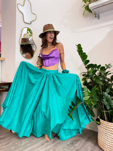 Top viola raso - Taglia XS