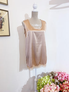 Silk and lace tank top - Size L