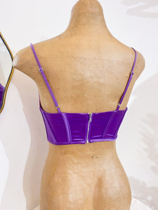 Top viola raso - Taglia XS