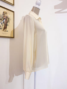 Camicia in seta avorio + sciarpina