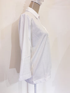 Giulia bianca- Camicia in maglia - Bottoncino a cuore