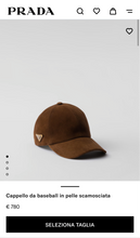 Carica l&#39;immagine nel visualizzatore di Gallery, Cappellino camoscio