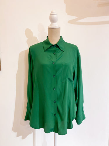Camicia over seta verdone