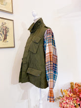 Load image into Gallery viewer, Plaid Sleeve Jacket - One size fits all