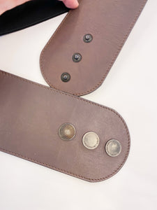 Cinturone in pelle ed elastico