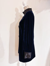 Carica l&#39;immagine nel visualizzatore di Gallery, Abito velluto blu - Taglia 44