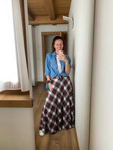 Carica l&#39;immagine nel visualizzatore di Gallery, Gonna tartan Sartoriale- Taglia 44