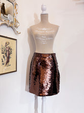 Carica l'immagine nel visualizzatore di Gallery, Minigonna Paillettes marrone Marella - Taglia M