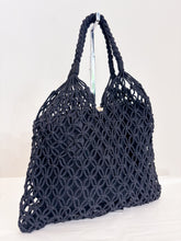 Load image into Gallery viewer, Borsa macramè nero