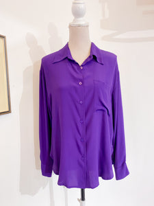 Camicia over seta viola