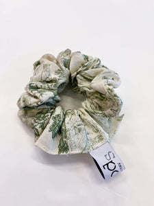 Toile de Jouy hair ties