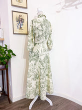 Carica l&#39;immagine nel visualizzatore di Gallery, Chemisier Toile de Jouy verde