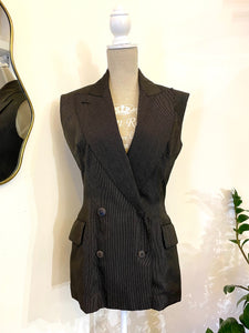 Gilet vintage gessato - Taglia 40/42