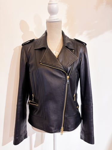 Chiodo in pelle imbottito - Taglia 46